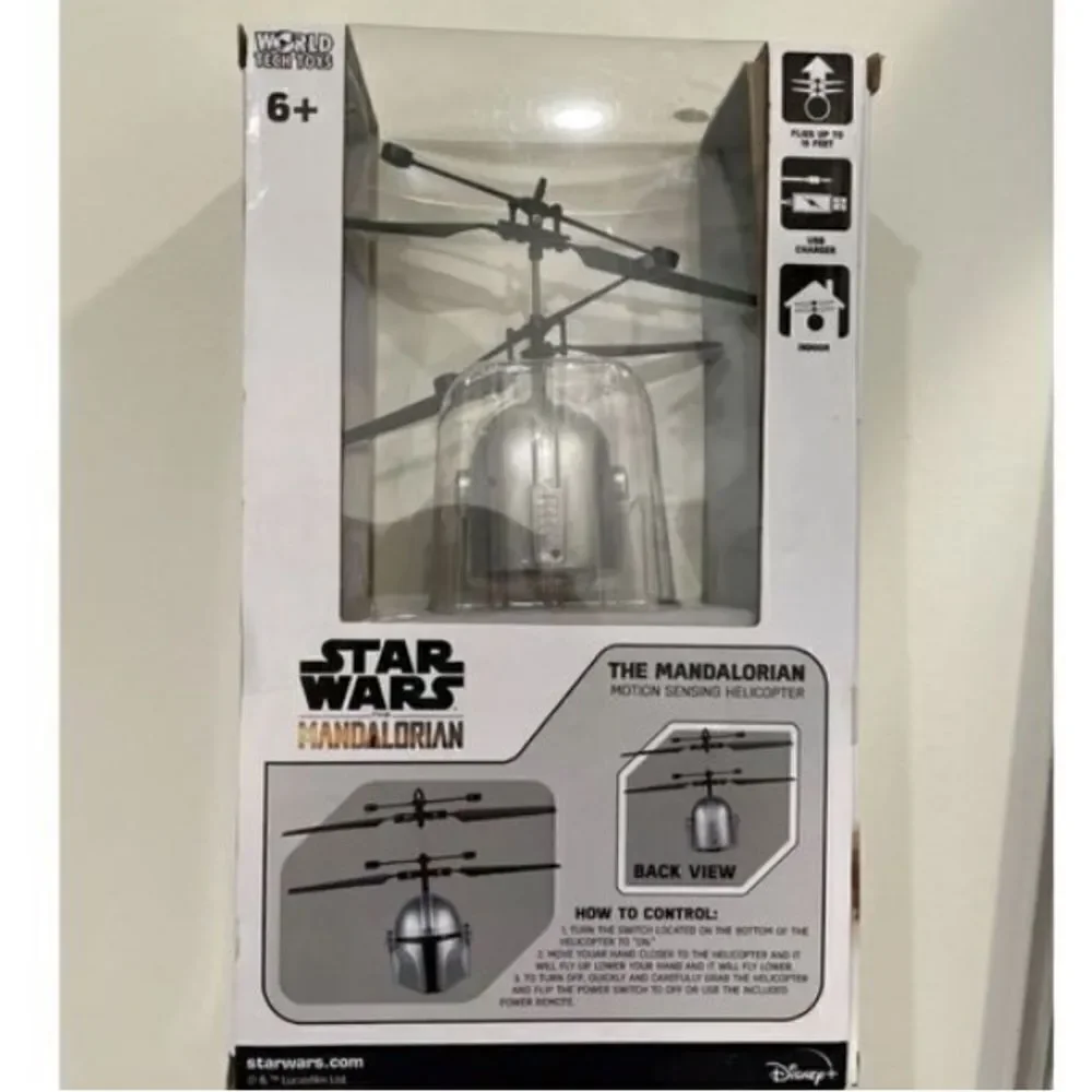 2021 Star Wars Mandalorian Mando Helmet Motion Sensing Helicopter World Tech Toy